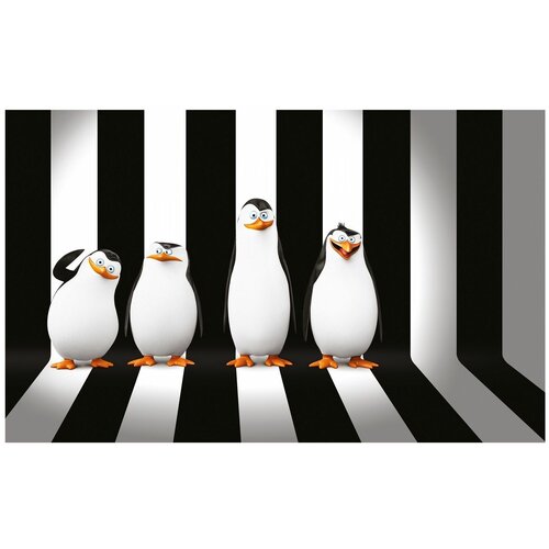 Интерьерная картина-обогреватель "Пингвины из Мадагаскара" 60*100 см