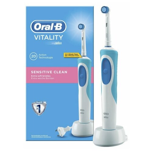 Зубная щетка Braun Oral-B Vitality Sensitive белый/голубой