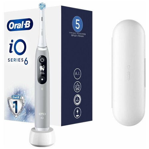Электрическая зубная щетка Oral-B iO 6 Grey Opal