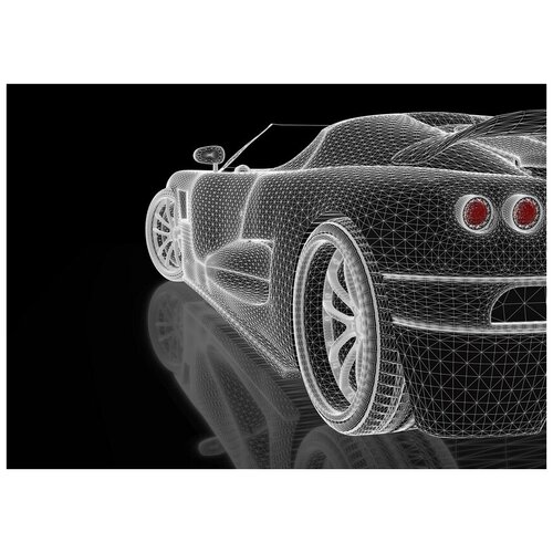 Интерьерная картина-обогреватель WarmART "Трёхмерный концепт автомобиля" 60х100 см