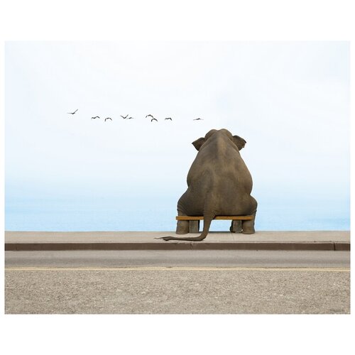 Интерьерная картина-обогреватель WarmART "Сидячий слон" 60х100 см