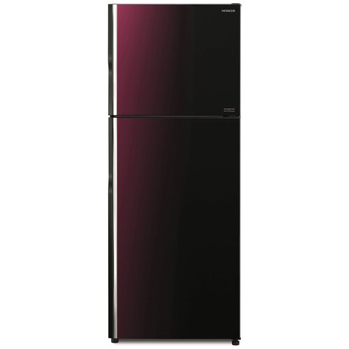 Двухкамерный холодильник Hitachi R- VG 472 PU8 XRZ градиент розово- красного стекло