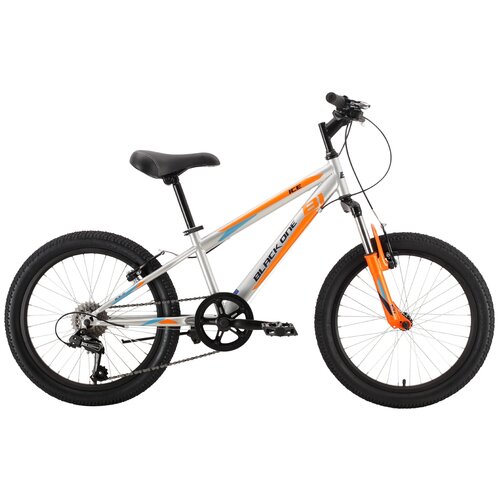Велосипед Black One Ice 20 серебристый/оранжевый/голубой 10" HQ-0005360