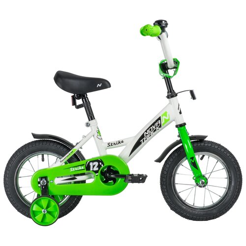Детский велосипед NOVATRACK Strike 12 Белый-зеленый