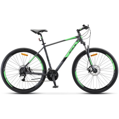 Горный велосипед STELS Navigator 920 MD 29 V010 18.5" Антрацитовый/Зеленый