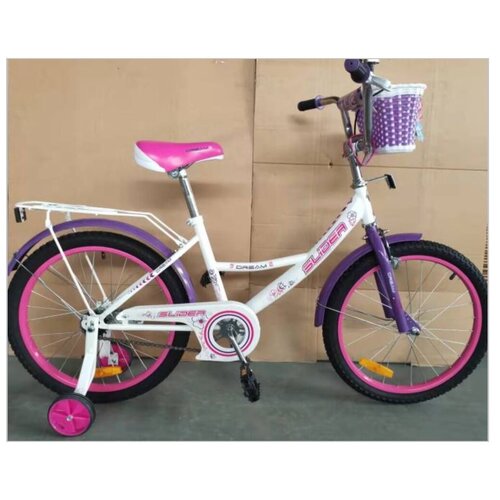 Велосипед двухколесный детский для девочек Slider. розовый/белый. арт. IT106112