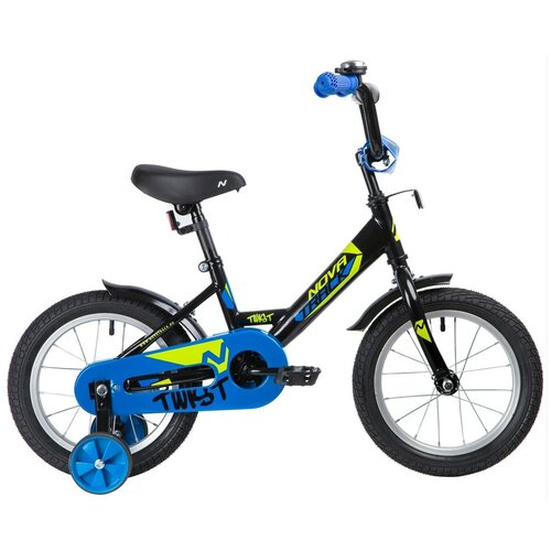 Велосипед 14 детский Novatrack Twist (2020) количество скоростей 1 рама сталь 9 зеленый