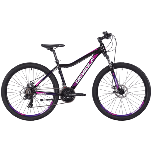 Женский велосипед Dewolf Ridly 30 W (2021) 18" Черно-фиолетово-белый (165-182 см)