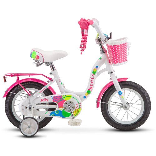 Детский велосипед Stels Jolly 12 V010 (2020) белый/розовый (требует финальной сборки)