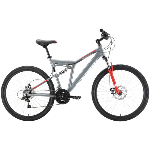 Горный велосипед STARK Jumper FS 27.1 D серый/красный 16"