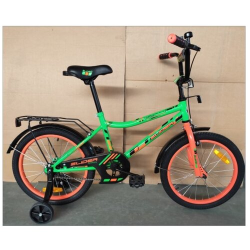 Велосипед двухколесный детский Slider. зеленый/оранжевый арт. IT106127