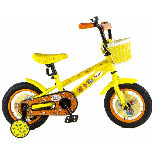 Велосипед детский двухколесный с колесами 12" Три Кота желтый ВН12172