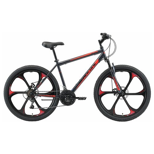 Велосипед Black One Onix 26 D FW серый/черный/красный 2020-2021