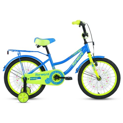 Велосипед Forward Funky 18 (2021) голубой/яркий/зеленый (требует финальной сборки)