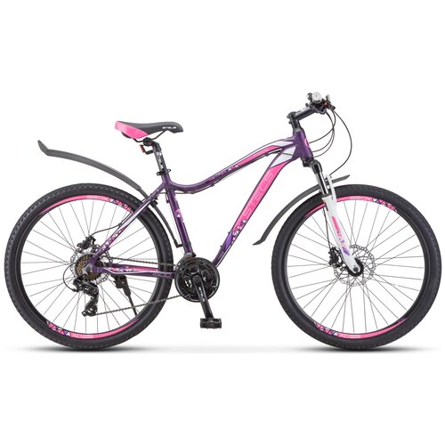 Горный (MTB) велосипед STELS Miss 7500 D 27.5 V010 (2021) темно-пурпурный 18" (требует финальной сборки)