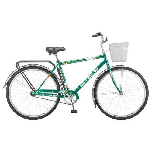 Велосипед Велосипед Stels Navigator-300 Gent 28" Z010*LU085341*LU075697 *20" Зелёный+корзина