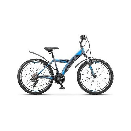 Велосипед Stels Navigator 24" 410 V 21 sp V010 Чёрный/Синий (LU091557) 12