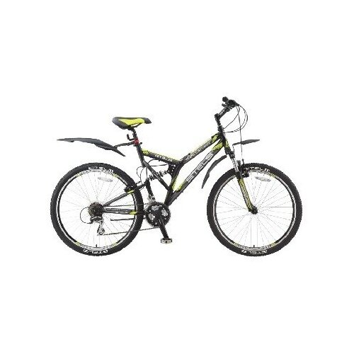 Горный (MTB) велосипед STELS Challenger V 26" Z010*LU093654*LU083396 *20" Чёрный/зелёный