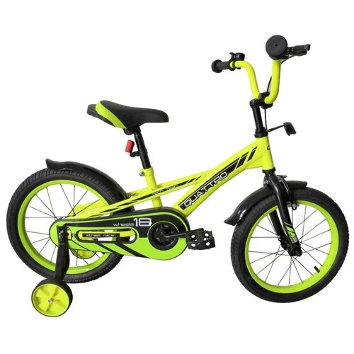 Детский велосипед Tech Team Quattro 18 (Неоновый Зеленый)
