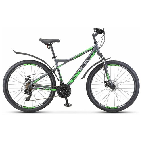 Велосипед Stels Navigator 710 MD 27.5 V020 (2020) 16 антрацитовый/зелёный/чёрный (требует финальной сборки)