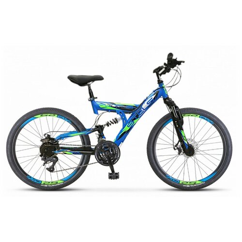 Велосипед STELS Focus MD 24 18sp-16"- 22 г. V010 (синий-черный)