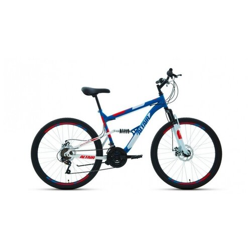 Велосипед Altair MTB FS 26 2.0 D (2022) 16" синий/красный RBK22AL26068