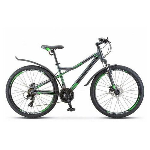 Велосипед Stels Navigator 610 D V010 рама 16 ALU гидравлика серый/зеленый колеса 26