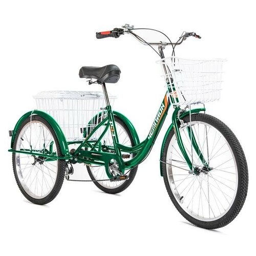 Трехколесный велосипед для взрослых Чемпион 24" Зеленый перламутр (требует финальной сборки)