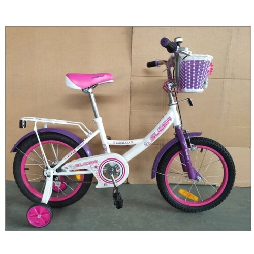 Велосипед двухколесный детский для девочек. Slider. розовый/белый. арт IT106086