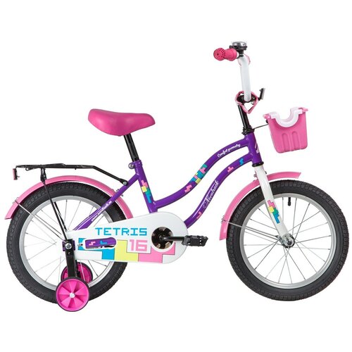 Детский велосипед Novatrack Tetris 16 (2020) розовый (требует финальной сборки)