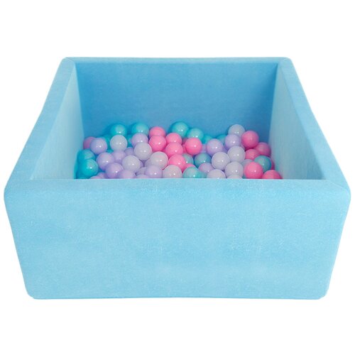 Детский бассейн ROMANA Airpool Box голубой/розовые шарики