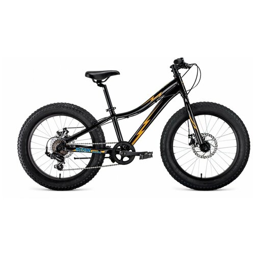 Велосипед FORWARD Bizon Micro 20-21г. (голубой-оранжевый)
