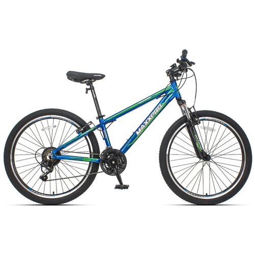 Велосипед горный хардтейл MAXXPRO MIRAGE 26" 13" сине-зеленый N2605-1 2021