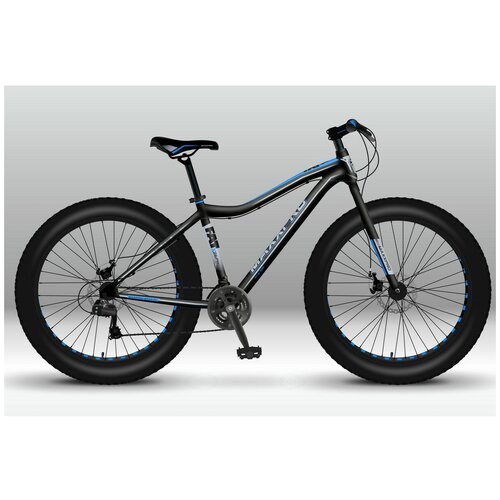 Велосипед Fat Bike жесткая вилка MAXXPRO FAT X26 PRO 26" 19" черно-синий N2644-1 2021