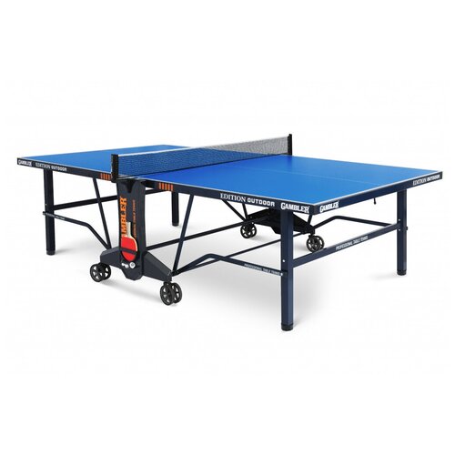 Всепогодный премиальный теннисный стол Gambler Edition Outdoor blue (встроенная сетка