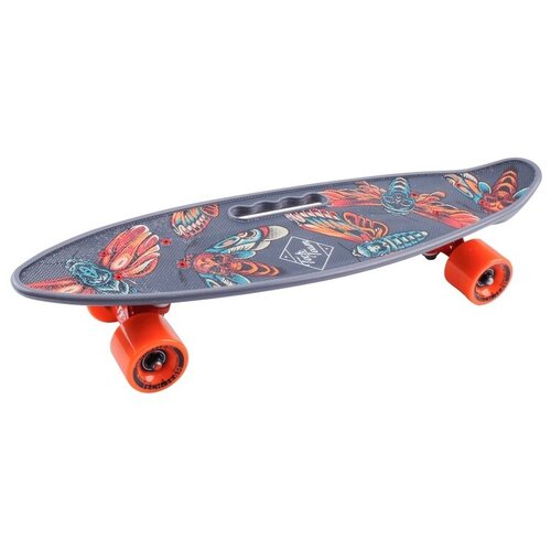 Скейтборд пластиковый Fishboard23 (mini) grey 1/4