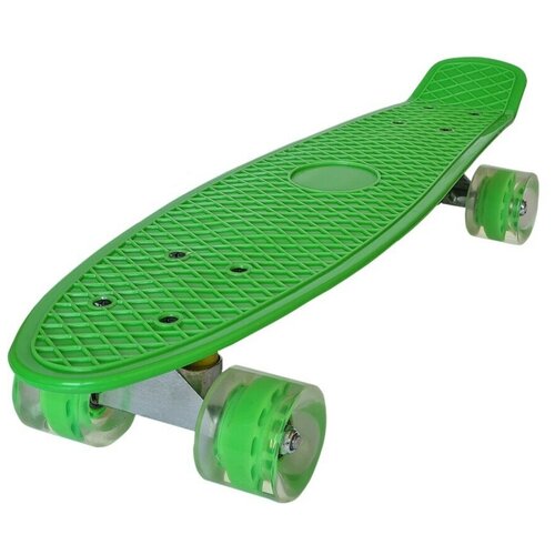 Пенни борд / Круизер / Скейт /Детский скейтборд / Детский пенни борд/Прозрачный зеленый LED ударопрочный