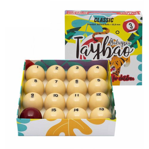 Taybao Детские бильярдные шары для русского бильярда Taybao 50