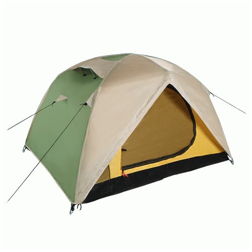 Двухместная палатка Btrace Point 2+ (290х220х120 см) (Зеленый/бежевый)