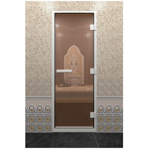 Дверь для бани Хамам бронза. 2000х800 мм