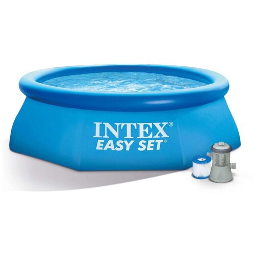 Бассейн надувной Intex Easy Set 244х61 см + фильтр- насос 1250 л/ч 28108