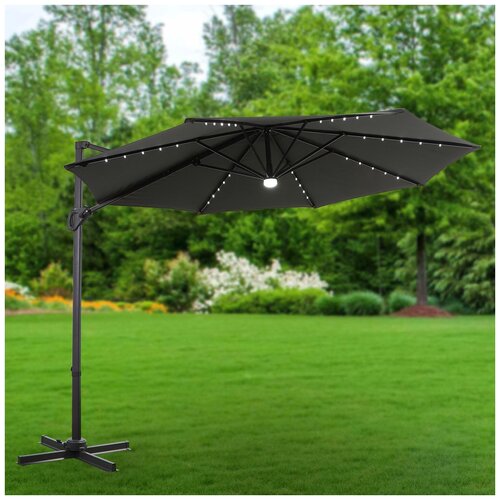 Зонт садовый серый