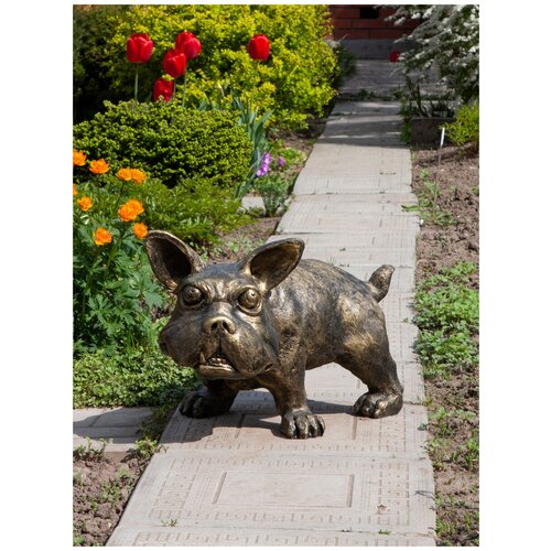 Садовая скульптура BOGACHO Собака Клайд бронзового цвета ручная работа