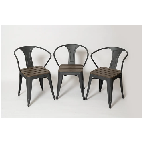 Комплект из 3х садовых стульев PC-630 коричневый