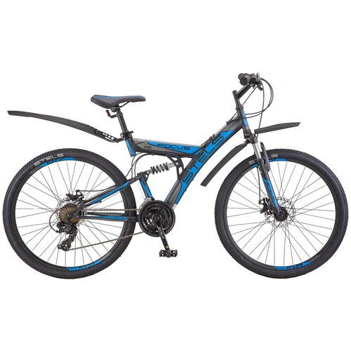 Горный (MTB) велосипед STELS Focus MD 26 21-sp V010 (2019) рама 18" Чёрный/зелёный