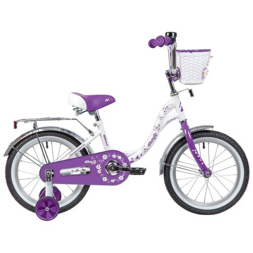 NOVATRACK Детский велосипед Novatrack Butterfly 14 (2020) белый/фиолетовый (требует финальной сборки)