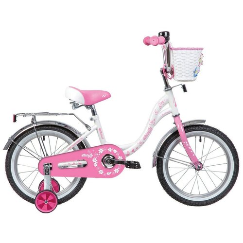 Велосипед детский NOVATRACK 16"167BUTTERFLY.WVL20 белый-фиолетов
