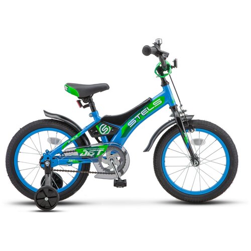 Детский велосипед STELS Jet 14 (Z010) голубой/зелёный