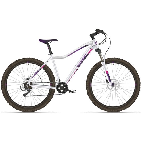 Велосипед Stark Viva 27.2 HD (2021) 18" белый/фиолетовый