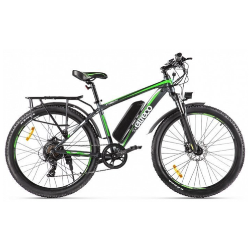 Электровелосипед Eltreco XT850 (2020) 17.5" Серо-зеленый (161-178 см)